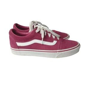 Vans Old Skool Shoes Women Size 9 Maroon Red Suede Sneakers
